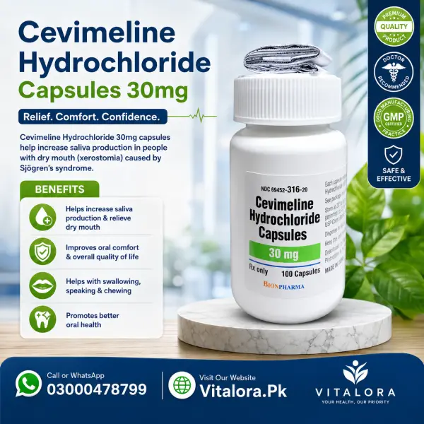 Cevimeline Hydrochloride 30Mg Capsules In Pakistan