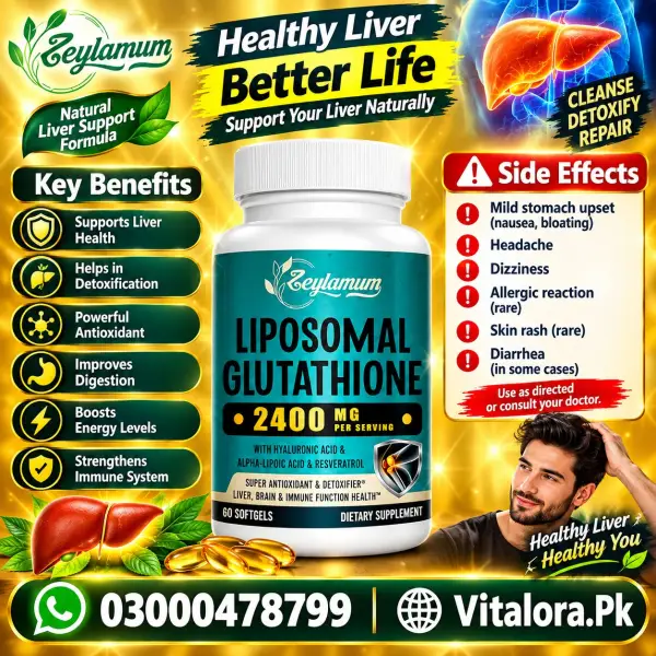 zeylamum glutathione Liposomal 2400 Mg Softgel In Pakistan body-derma-taj