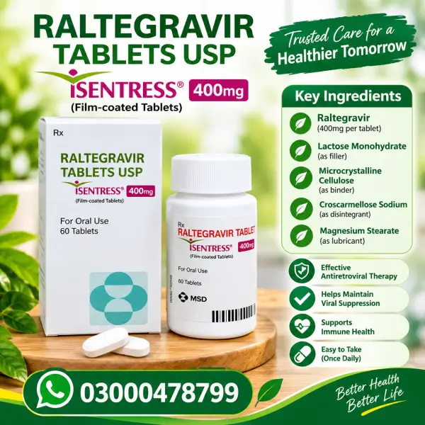 Isentress 400Mg Tablet Price In Pakistan