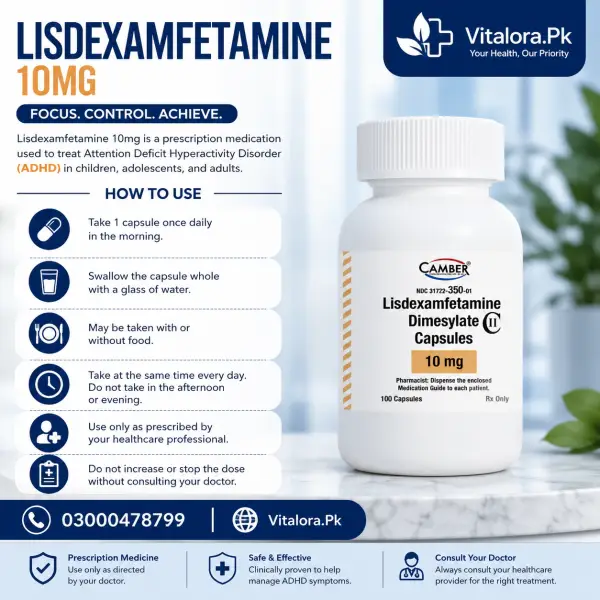 Lisdexamfetamine 10Mg In Pakistan