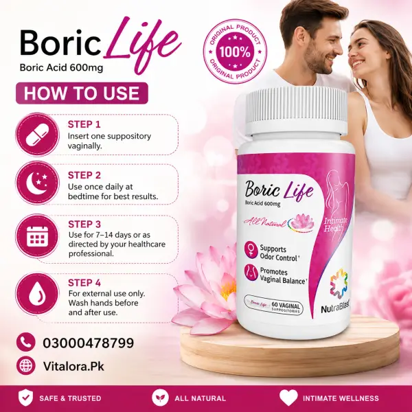 NutraBlast Boric ACID Vaginal Suppositories In Pakistan