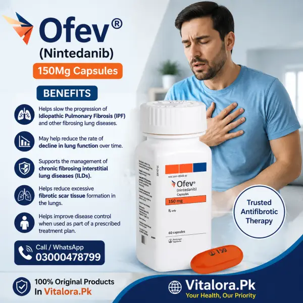 Ofev 150Mg (Nintedanib) Capsules In Pakistan