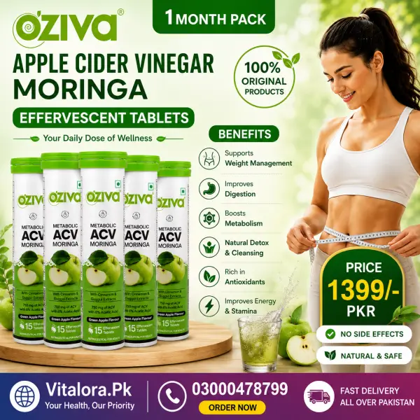 Oziva Apple Cider Vinegar Moringa Effervescent Tablets In Pakistan
