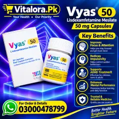 Vyas 50Mg Capsule Lisdexamfetamine Mesilate In Pakistan