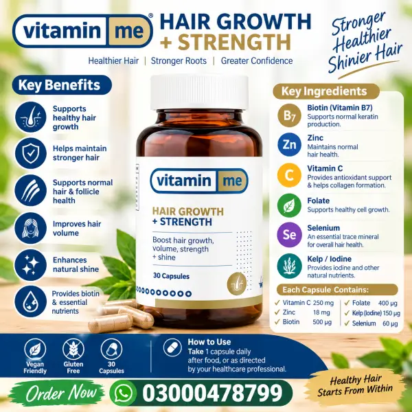 Vitamin Me Hair Growth Strength Capsules In Pakistan